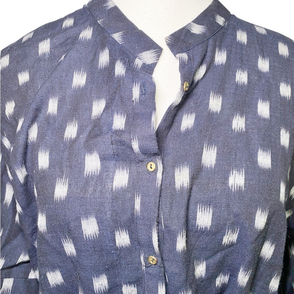 Ulla Johnson Blue White Indigo Ikat Print Corsica Dress - Picture 4 of 16